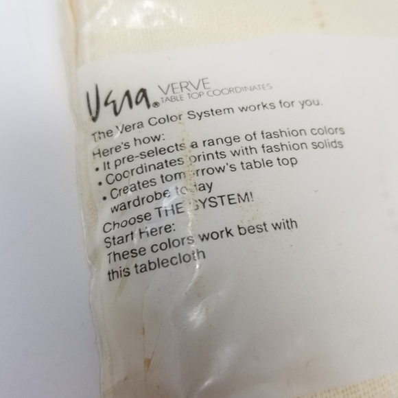Vera 1979 Vintage Table Cloth Verve Table Top coordinates 52 x 70 Oblong Sealed - Picture 5 of 9
